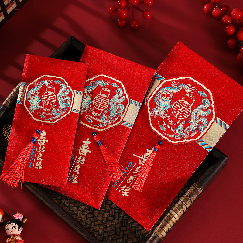 Wedding Red Pockets with Sling - OurLittleStory